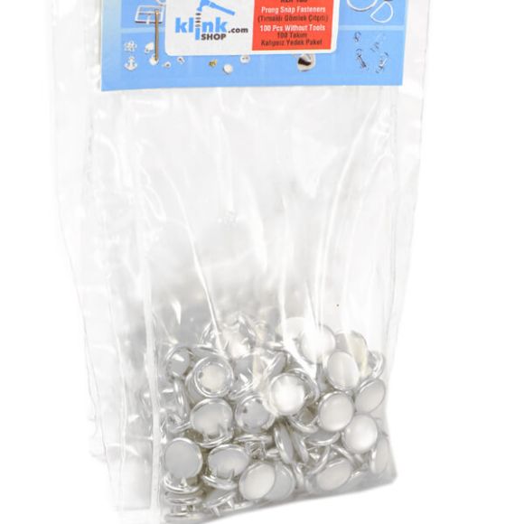 10,5 mm Beyaz Sedefli Çıtçıt Malzeme Paketi - 2