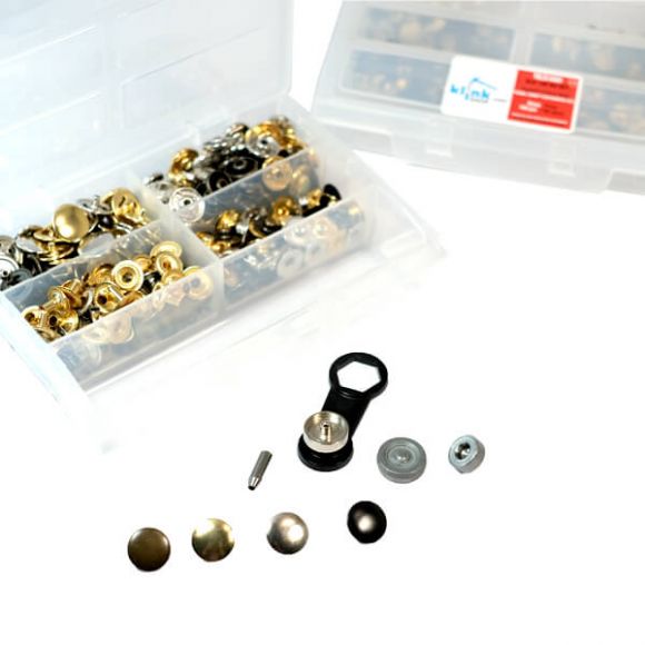 4 Metalik Renkli Metal Çıtçıt Kiti -10 mm