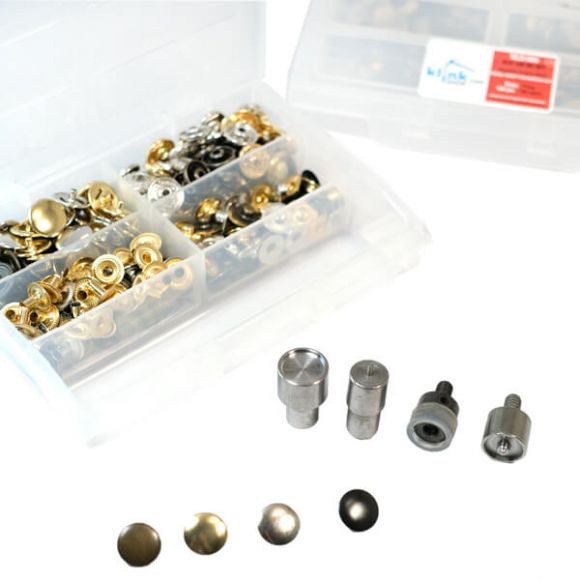 4 Metalik Renkli Metal Çıtçıt Kiti -12,5 mm