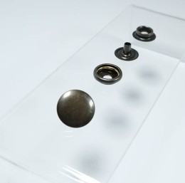 15 mm Ebatında 4 Farklı Metalik Renkli KALIN KUMAŞ Çıtçıtı - Thumbnail