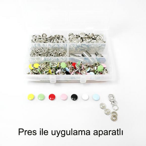 9,5 mm Boyalı Kapaklı (Klikıt) Çıtçıt / Bonibon Çıtçıt
