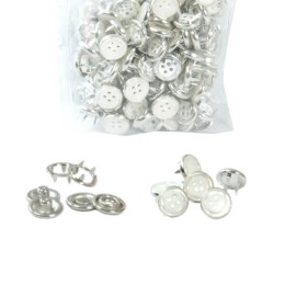 Button cap prong snap fastener application kit - 10,5 mm - 2