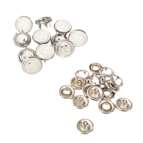 Button cap prong snap fasteners - 10,5 mm, without application tool