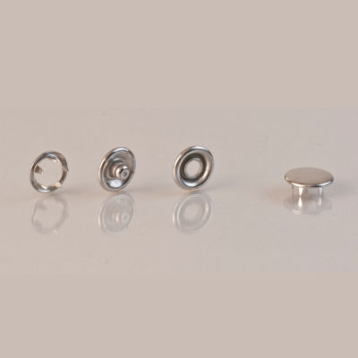 Capped prong snap fastener - 10,5 mm (without tool)