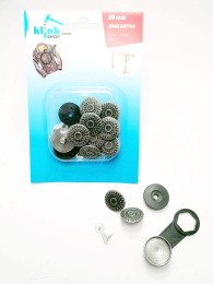 Desenli Kot Düğmesi Model 1 ve Salopet Tokası Seti - KlinkShop