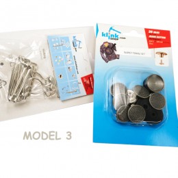 Desenli Kot Düğmesi Model 3 ve Salopet Tokası Seti - 1