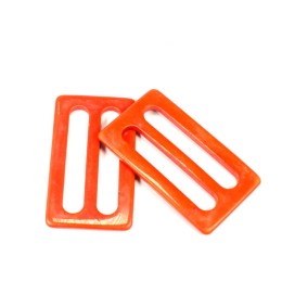 Dikdörtgen Kırmızı Trençkot Tokası - 