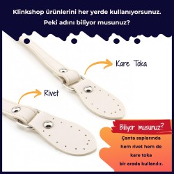 Dörtgen Çanta Sapı Tokası - Küçük - KlinkShop