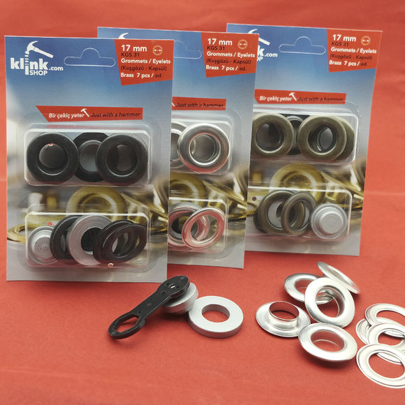 Eyelets and grommets easy application kit-17 mm - 1