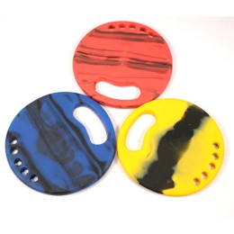 El Dökümü Kulplu Otantik Polyester Plaka-Yuvarlak - 