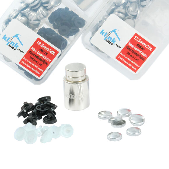 Kumaş Kaplamalı Düğme Yapımı Kiti 12,5mm (20 boy)