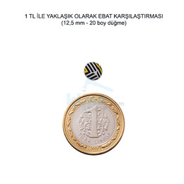 Kumaş Kaplamalı Düğme Yapımı Kiti 12,5mm (20 boy) - Thumbnail