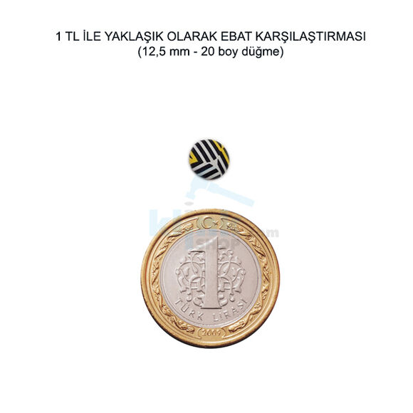 Kumaş Kaplamalı Düğme Yapımı Kiti 12,5mm (20 boy)