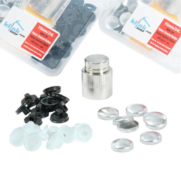 Kumaş Kaplamalı Düğme Yapımı Kiti 15 mm (24 boy)
