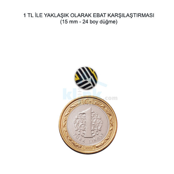 Kumaş Kaplamalı Düğme Yapımı Kiti 15 mm (24 boy)