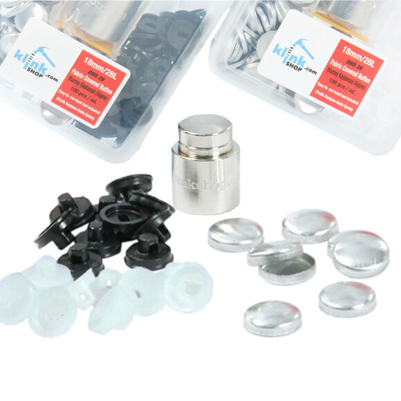 28 Boy 18 mm Kumaş Kaplamalı Düğme Yapımı Paketleri