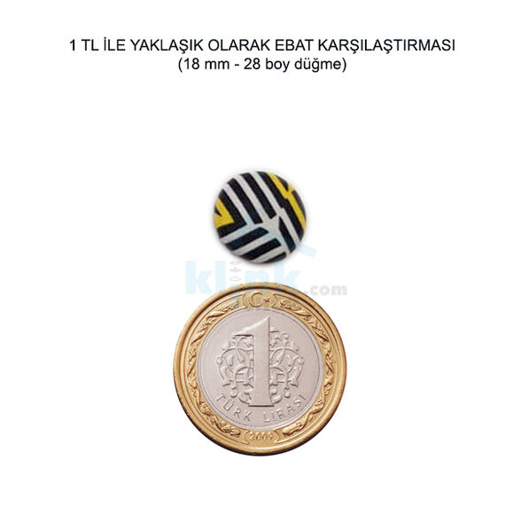 28 Boy 18 mm Kumaş Kaplamalı Düğme Yapımı Paketleri
