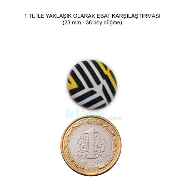 36 Boy 23 mm Kumaş Kaplamalı Düğme Yapım Paketleri