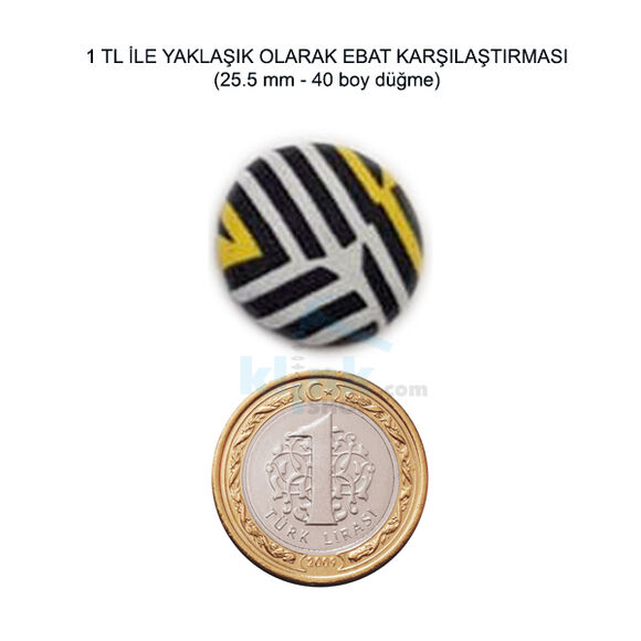 40 Boy 25,5mm Kumaş Kaplamalı Düğme Yapımı Paketleri 