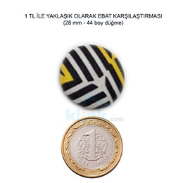 44 boy 28 mm Kumaş Kaplamalı Düğme Yapımı Paketleri - Thumbnail