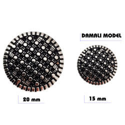 Metal sew-on blazer jacket button - Checkers design - Thumbnail