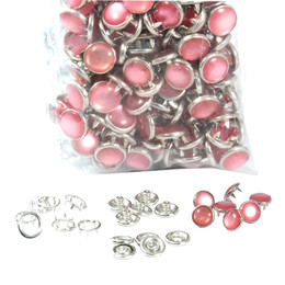 Mixed color pearl snap fastener - 9,5 mm - 1