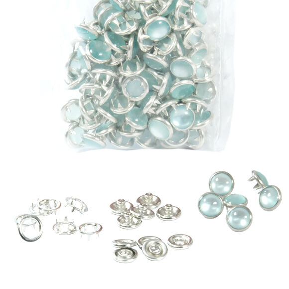 Mixed color pearl snap fastener - 9,5 mm