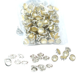 Mixed color pearl snap fastener - 9,5 mm - Thumbnail