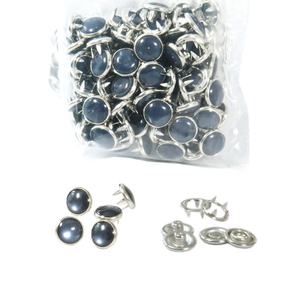 Mixed color pearl snap fasteners - 10,5 mm, without application tool