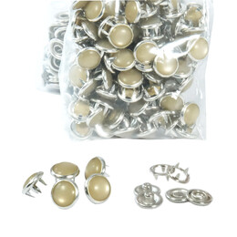 Mixed color pearl snap fasteners - 10,5 mm, without application tool - Thumbnail