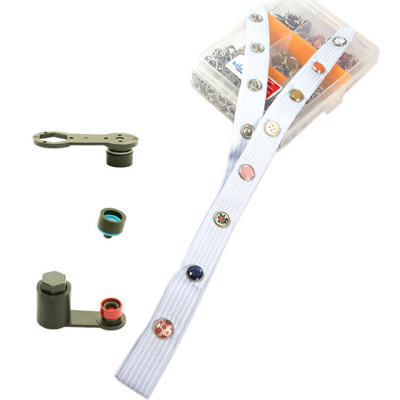 Mixed design prong snap fasteners - 10,5 mm