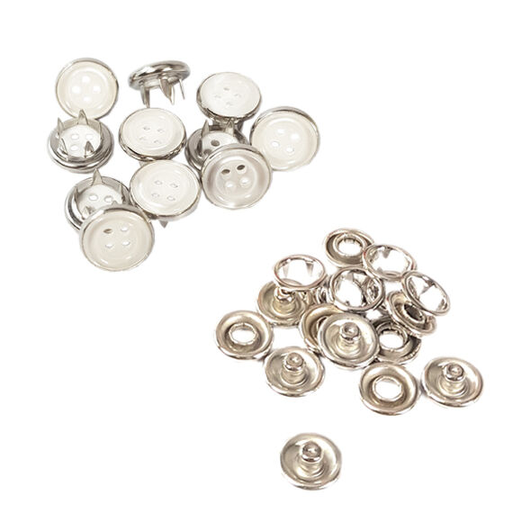 Mixed design prong snap fasteners - 10,5 mm