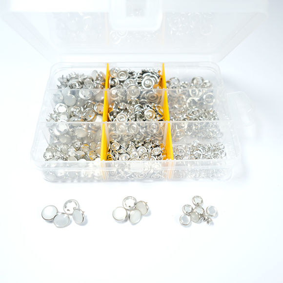 Mixed size pearl snap fastener - 7,5 mm / 9,5 mm / 10,5 mm
