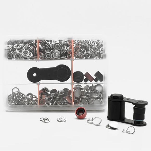 Mixed prong snap fastener kit - 10,5 mm (Pearl, hollow and capped styles)