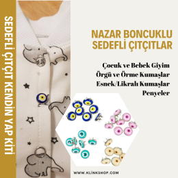 Nazar Boncuklu Sedefli Çıtçıtlar - KlinkShop