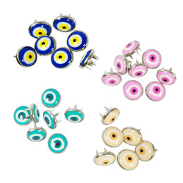 Nazar (Evil-eye) talisman patterned prong snap fasteners - 10,5 mm, Mixed package - Thumbnail