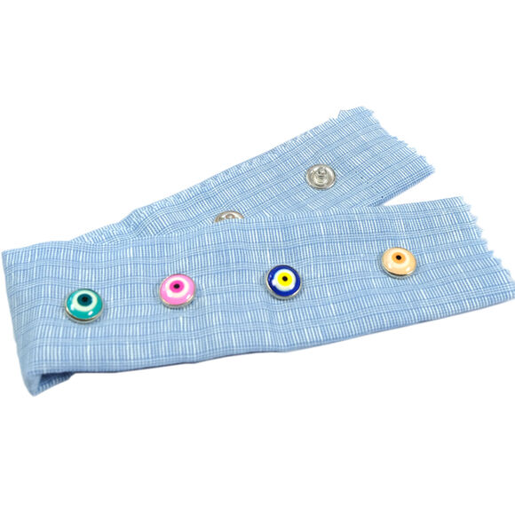 Nazar (Evil-eye) talisman patterned prong snap fasteners - 10,5 mm, Mixed package
