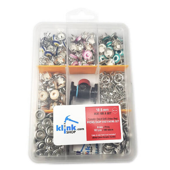 Nazar (Evil-eye) talisman patterned prong snap fasteners - 10,5 mm, Mixed package