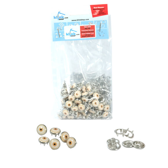 Nazar (Evil-eye) talisman patterned prong snap fasteners - 10,5 mm, without tool