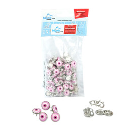 Nazar (Evil-eye) talisman patterned prong snap fasteners - 10,5 mm, without tool - Thumbnail