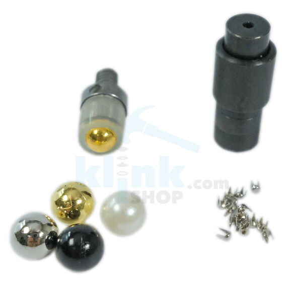 Pearl fastening dies for press machines