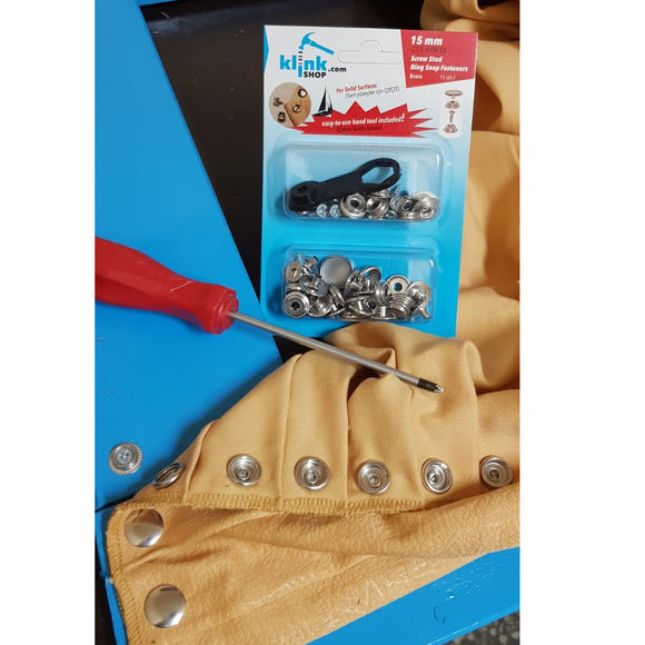 Screw stud ring snap fasteners (for hard surfaces)