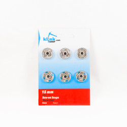 Sew-on snap fastener - 15 mm - Thumbnail