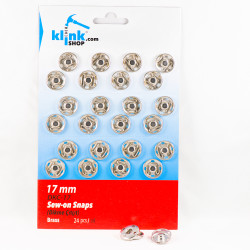 Sew-on snap fastener - 17 mm - Thumbnail