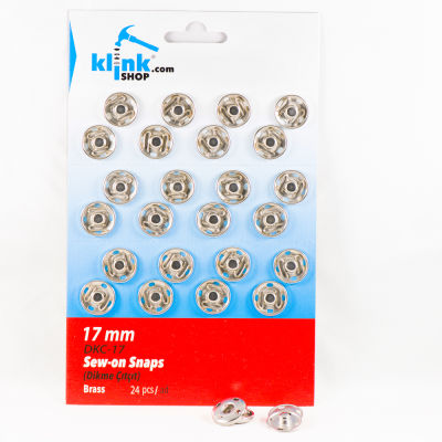 Sew-on snap fastener - 17 mm