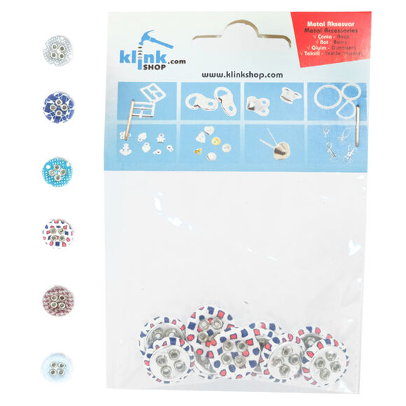 Sew-on fabric covered buttons - 4 holes