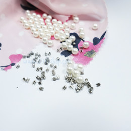 Smart pearl fastening spare package - Ecru color (without tool) - Thumbnail